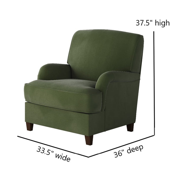 Fusion Bella Forrest Accent Chair – Elegant Green Design With Tapered Legs And Reversible T-cushion Comfort Green W,100% Polyester 01-02-c Bella Forrest Accent Chair