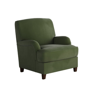 Fusion Bella Forrest Accent Chair – Elegant Green Design With Tapered Legs And Reversible T-cushion Comfort Green W,100% Polyester 01-02-c Bella Forrest Accent Chair