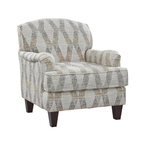 Fusion Blair Cream Barro Desert Accent Chair - Stylish Sloping Arms, Reversible Cushion & Tapered Legs Multi Ws ,99% Polypropylene,1% Polyester, 01-02 Barro Desert