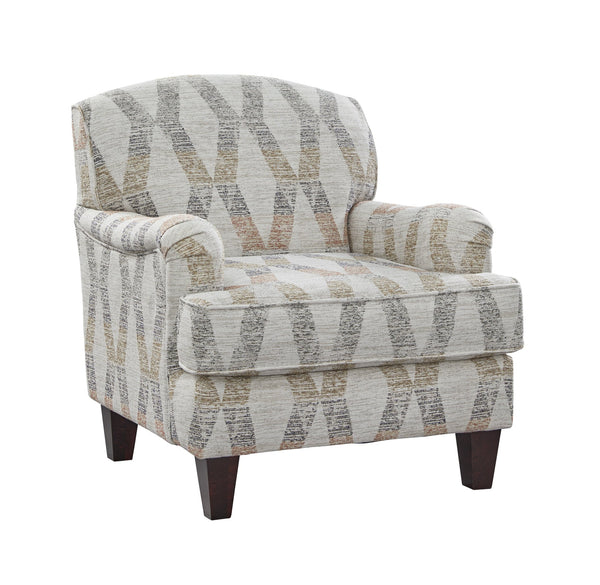 Fusion Blair Cream Barro Desert Accent Chair - Stylish Sloping Arms, Reversible Cushion & Tapered Legs Multi Ws ,99% Polypropylene,1% Polyester, 01-02 Barro Desert