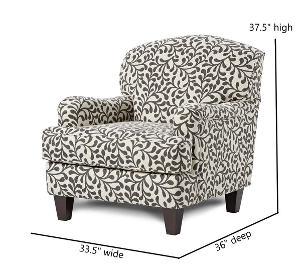 Fusion Basic Berber Dutch Charcoal Accent Chair With Reversible Cushion & Stylish Sloping Arms For Any Room Multi Ws,100% Polypropylene 01-02 Dutch Charcoal Accent Chair