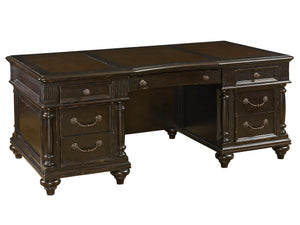 Lexington Tommy Bahama Home Admiralty Executive Desk - Embrace Classic British Colonial Style With Rich Tamarind Finish & Elegance Tamarind  619-936