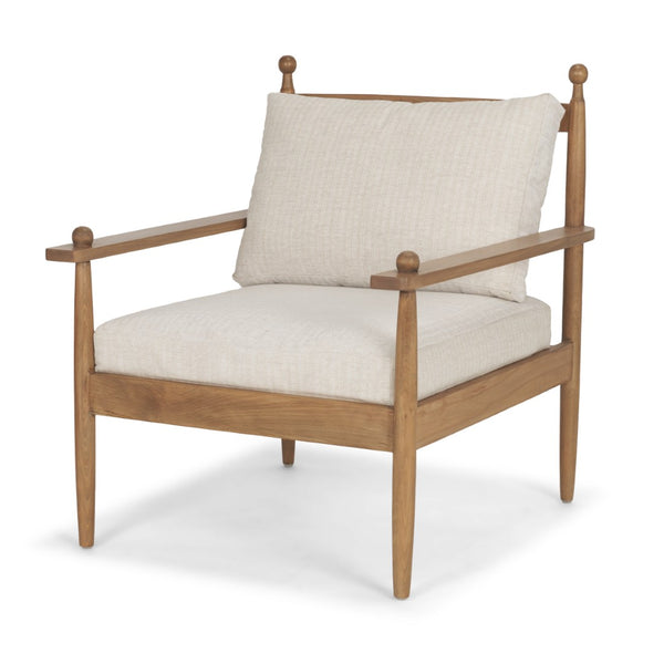 Mercana Danni Elegant Beige Upholstered Accent Chair with Beech Wood Frame for Stylish Living Spaces 71178