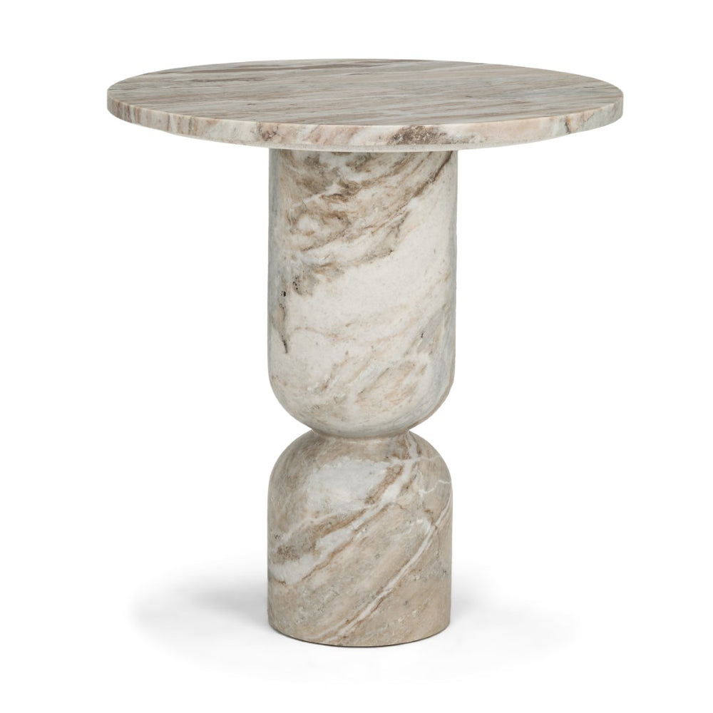 Mercana Nylah Round Accent Table - Luxurious Contemporary Design with Sculptural Appeal for Every Space 71181-AB