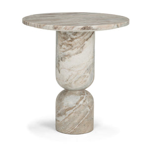 Mercana Nylah Round Accent Table - Luxurious Contemporary Design with Sculptural Appeal for Every Space 71181-AB
