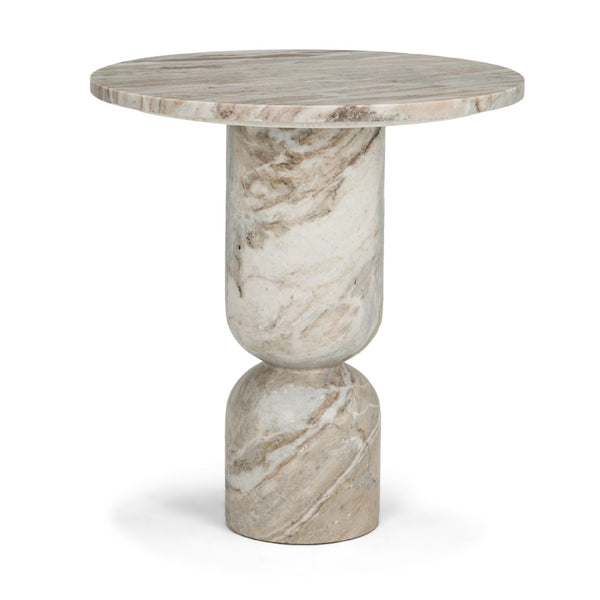 Mercana Nylah Round Accent Table - Luxurious Contemporary Design with Sculptural Appeal for Every Space 71181-AB