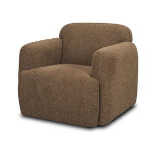 Mercana Saga Textured Brown Plush Upholstered Chair - Luxurious Comfort for Living Rooms and Cozy Nooks 71198