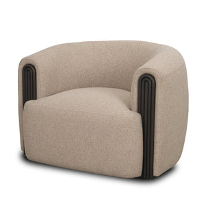 Mercana Kornelia Textured Barrel Accent Chair – Modern Comfort with Curved Design for Stylish Living Spaces 71200