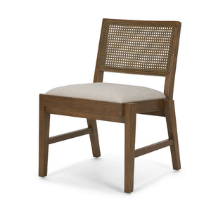 Mercana Reid Elegant Dining Chair with Cream Upholstery and Solid Oak Frame for Timeless Style and Comfort 71243
