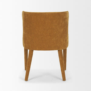 Mercana Nolan Elegant Chenille Dining Chair - Sculptural Comfort, Versatile Design, No Assembly Required Rust Fabric | Wrapped Fabric Legs 71254