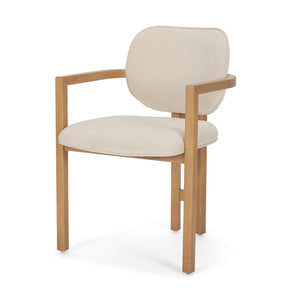 Mercana Carlisle Curved Back Upholstered Dining Armchair with Tripod Frame for Elegant Comfort and Style 71256