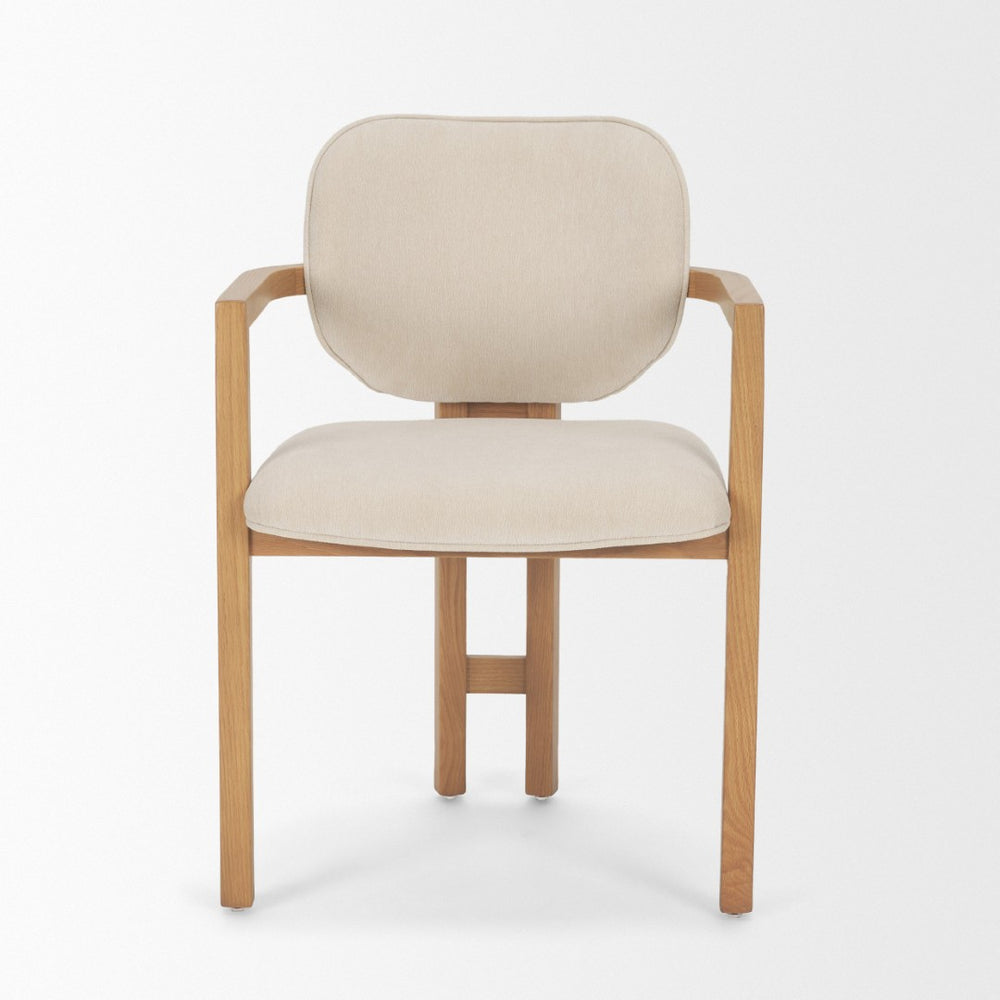 Mercana Carlisle Curved Back Upholstered Dining Armchair with Tripod Frame for Elegant Comfort and Style 71256