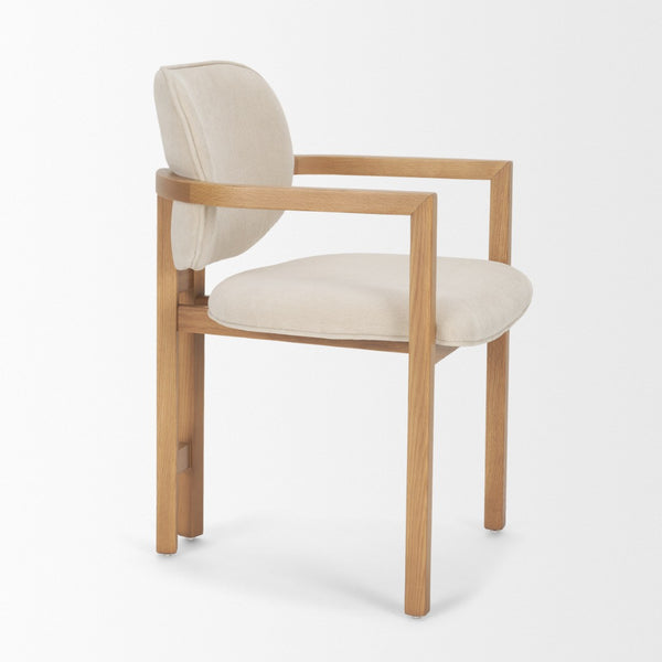 Mercana Carlisle Curved Back Upholstered Dining Armchair with Tripod Frame for Elegant Comfort and Style 71256