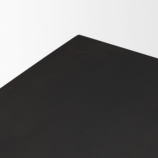 Mercana Colony Solid Wood Stool - Elegant Design for Kitchen, Bar, and Dining Areas with Compact Comfort Black Brown | Counter 71133