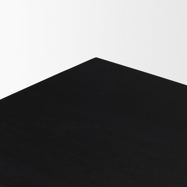 Mercana Grier 36" Solid Mango Wood Accent Cabinet with Woven Cane Doors for Stylish Storage Solutions Black Wood | Black Cane | Brass 71141