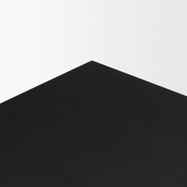 Mercana Grier Console Table: Stylish Solid Wood with Cane Panels for Modern and Rustic Living Spaces Black Wood | Black Cane 71142