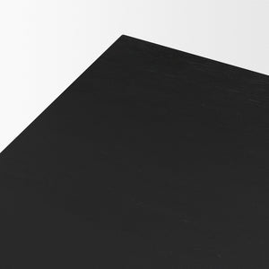 Mercana Grier 65" Rustic Mango Wood Media Console with Woven Cane Doors for Stylish Living Room Storage Black Wood | Black Cane | Brass 71143