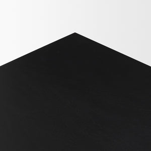 Mercana Grier Solid Wood Sideboard with Cane Doors - Stylish Storage Solution for Modern Dining Spaces Black Wood | Black Cane | Brass 71146