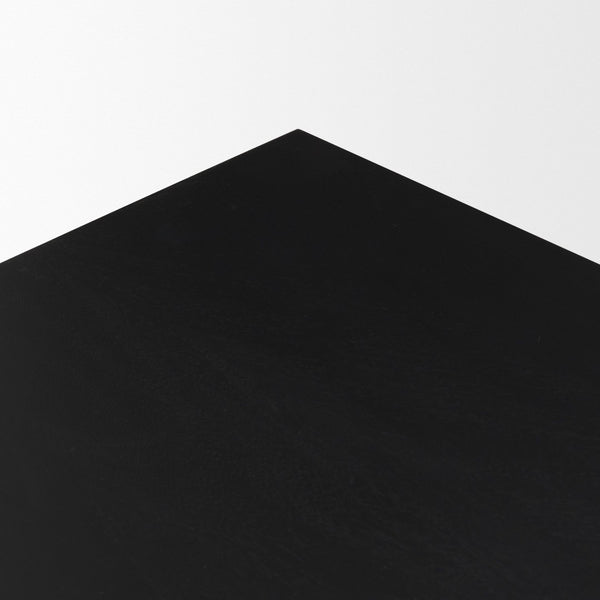 Mercana Grier Solid Wood Sideboard with Cane Doors - Stylish Storage Solution for Modern Dining Spaces Black Wood | Black Cane | Brass 71146