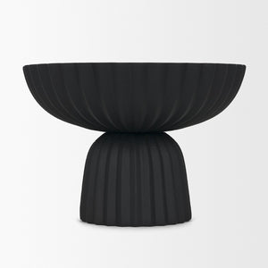 Mercana Ciaran Decorative Bowl - Sculptural Metal Accent for Modern Interiors, Perfect for Stylish Décor Matte Black 71158