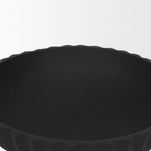 Mercana Ciaran Decorative Bowl - Sculptural Metal Accent for Modern Interiors, Perfect for Stylish Décor Matte Black 71158