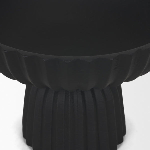 Mercana Ciaran Decorative Bowl - Sculptural Metal Accent for Modern Interiors, Perfect for Stylish Décor Matte Black 71158