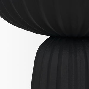 Mercana Ciaran Decorative Bowl - Sculptural Metal Accent for Modern Interiors, Perfect for Stylish Décor Matte Black 71158