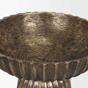 Mercana Ciaran Decorative Bowl - Sculptural Metal Accent for Modern Interiors, Perfect for Stylish Décor Antique Gold 71159