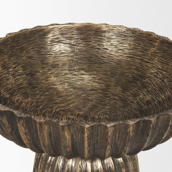 Mercana Ciaran Decorative Bowl - Sculptural Metal Accent for Modern Interiors, Perfect for Stylish Décor Antique Gold 71159