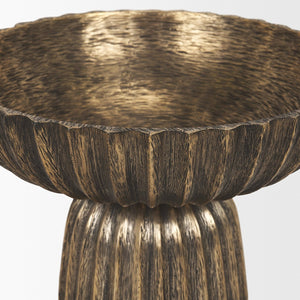 Mercana Ciaran Decorative Bowl - Sculptural Metal Accent for Modern Interiors, Perfect for Stylish Décor Antique Gold 71159