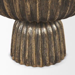 Mercana Ciaran Decorative Bowl - Sculptural Metal Accent for Modern Interiors, Perfect for Stylish Décor Antique Gold 71159