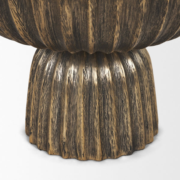 Mercana Ciaran Decorative Bowl - Sculptural Metal Accent for Modern Interiors, Perfect for Stylish Décor Antique Gold 71159
