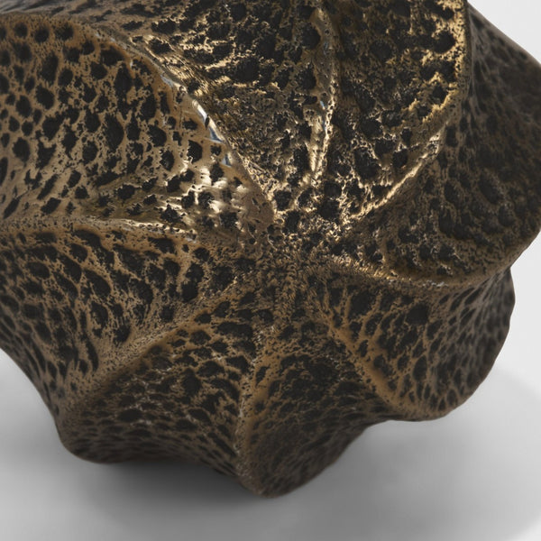 Mercana Imani Sculptural Textured Metal Decorative Orb Accent for Elegant Home Décor and Styling Antique Gold | Small 71164