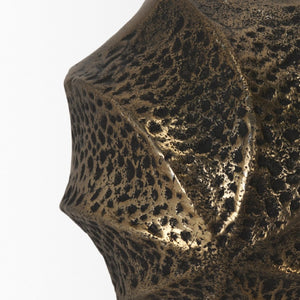 Mercana Imani Sculptural Textured Metal Decorative Orb Accent for Elegant Home Décor and Styling Antique Gold | Large 71165