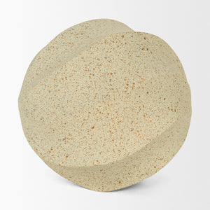 Mercana Imani Sculptural Textured Metal Decorative Orb - Organic Twists for Modern Home Accents & Style Beige | Large 71167