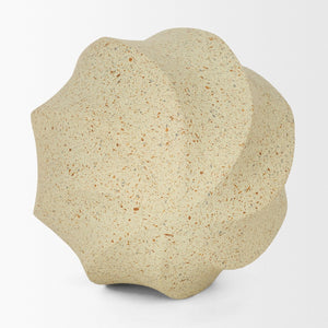 Mercana Imani Sculptural Textured Metal Decorative Orb - Organic Twists for Modern Home Accents & Style Beige | Large 71167