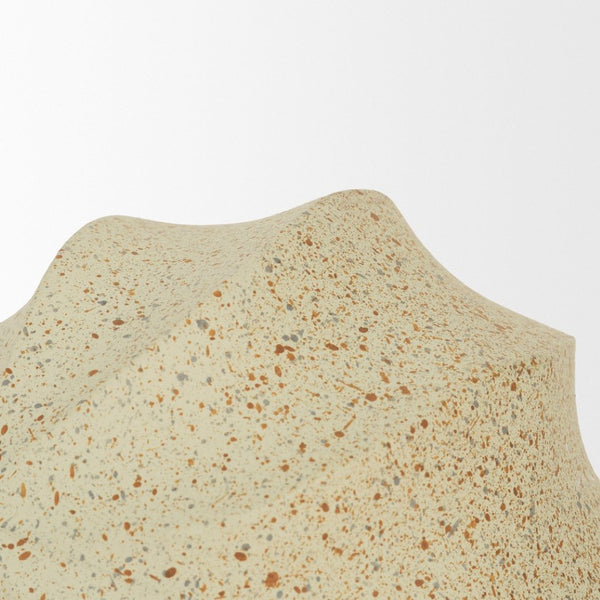 Mercana Imani Sculptural Textured Metal Decorative Orb - Organic Twists for Modern Home Accents & Style Beige | Large 71167