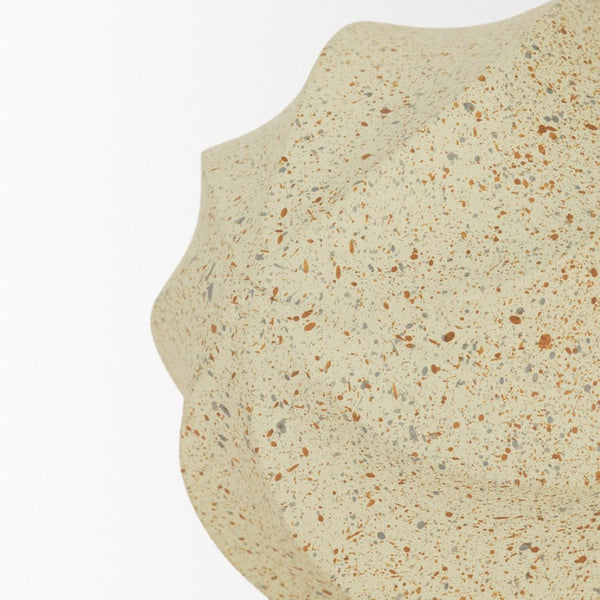 Mercana Imani Sculptural Textured Metal Decorative Orb - Organic Twists for Modern Home Accents & Style Beige | Large 71167