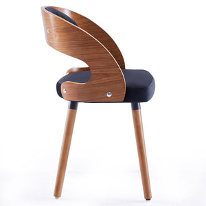 English Elm Swivel Counter Stools Set of 2 Rattan Back Pu Seat Mid Century Wood Frame Kitchen Black T3623P433537