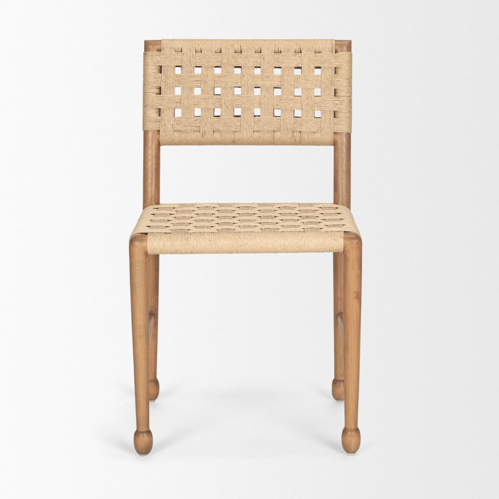 Mercana Brinley Woven Chair - Rustic Elegance with Handcrafted Design for Modern & Scandinavian Dining Spaces 71180