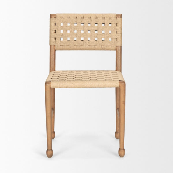 Mercana Brinley Woven Chair - Rustic Elegance with Handcrafted Design for Modern & Scandinavian Dining Spaces 71180