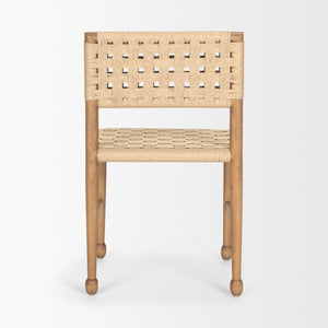 Mercana Brinley Woven Chair - Rustic Elegance with Handcrafted Design for Modern & Scandinavian Dining Spaces 71180