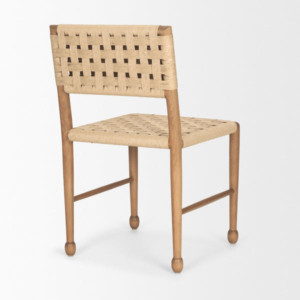Mercana Brinley Woven Chair - Rustic Elegance with Handcrafted Design for Modern & Scandinavian Dining Spaces 71180