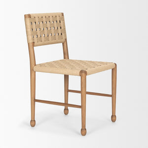 Mercana Brinley Woven Chair - Rustic Elegance with Handcrafted Design for Modern & Scandinavian Dining Spaces 71180