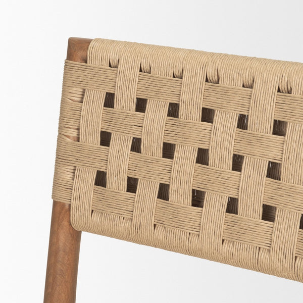 Mercana Brinley Woven Chair - Rustic Elegance with Handcrafted Design for Modern & Scandinavian Dining Spaces 71180