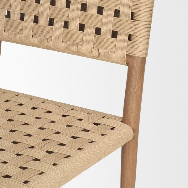 Mercana Brinley Woven Chair - Rustic Elegance with Handcrafted Design for Modern & Scandinavian Dining Spaces 71180