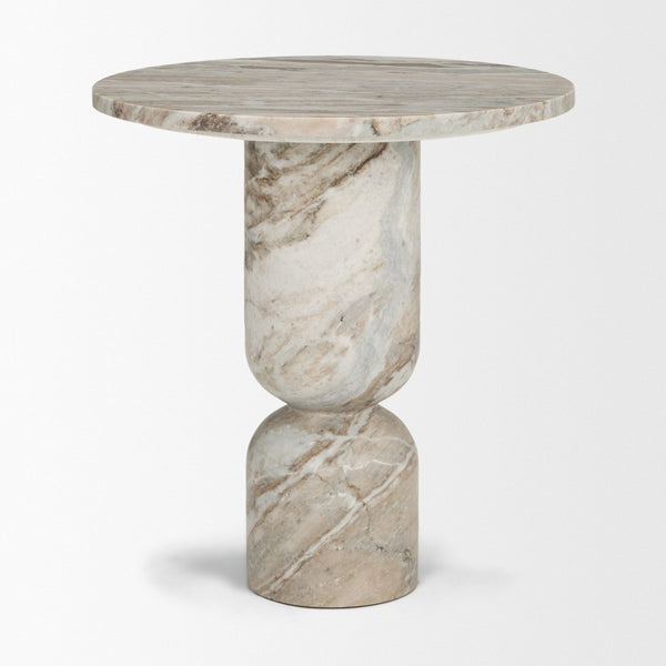 Mercana Nylah Round Accent Table - Luxurious Contemporary Design with Sculptural Appeal for Every Space 71181-AB