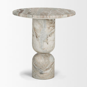 Mercana Nylah Round Accent Table - Luxurious Contemporary Design with Sculptural Appeal for Every Space 71181-AB