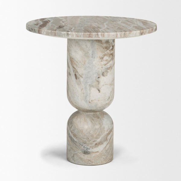 Mercana Nylah Round Accent Table - Luxurious Contemporary Design with Sculptural Appeal for Every Space 71181-AB