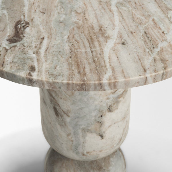 Mercana Nylah Round Accent Table - Luxurious Contemporary Design with Sculptural Appeal for Every Space 71181-AB